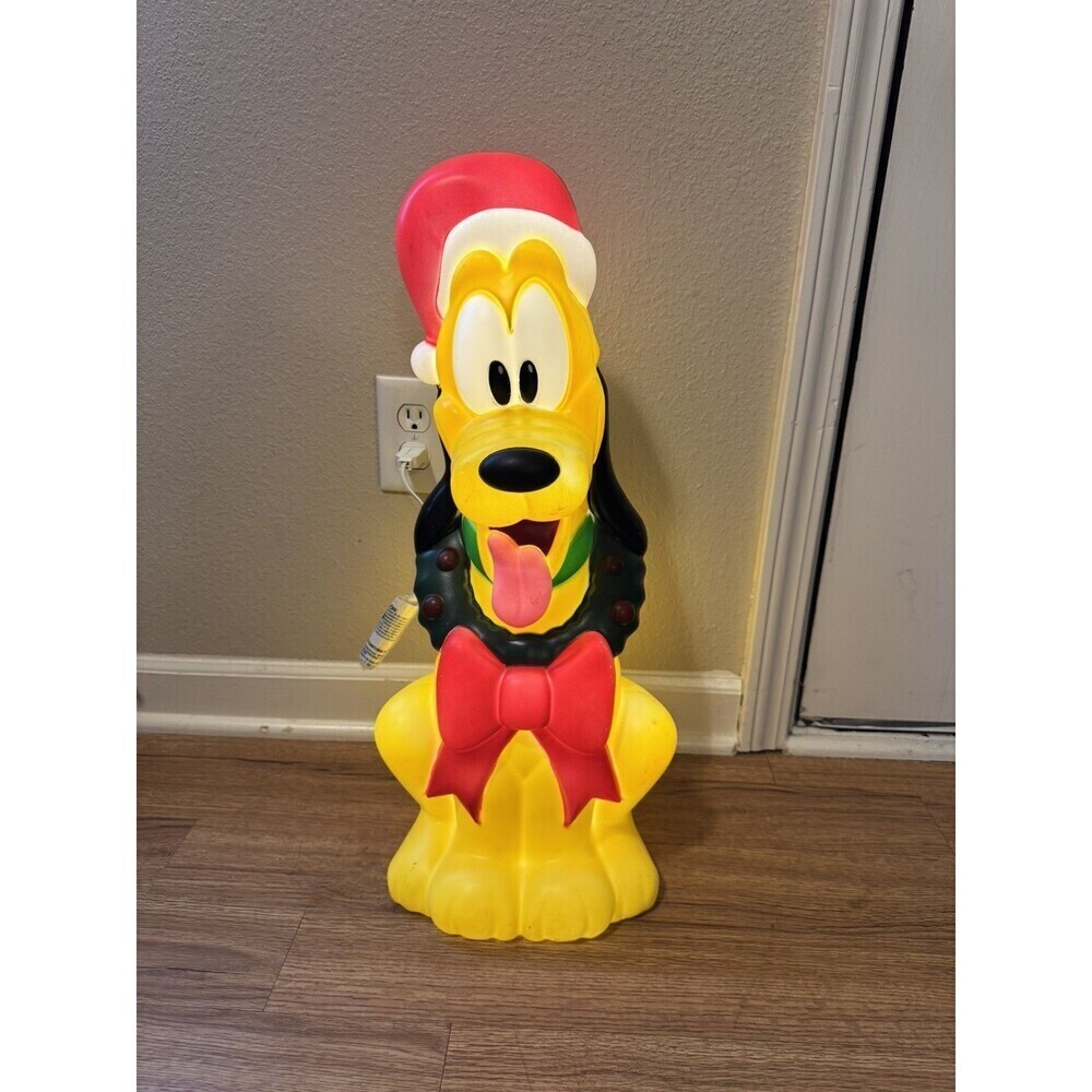 Disney Pluto Mickey Mouse Dog Lighted LED Christmas Blow Mold Decor 24 Inch Tall - Picture 4 of 7